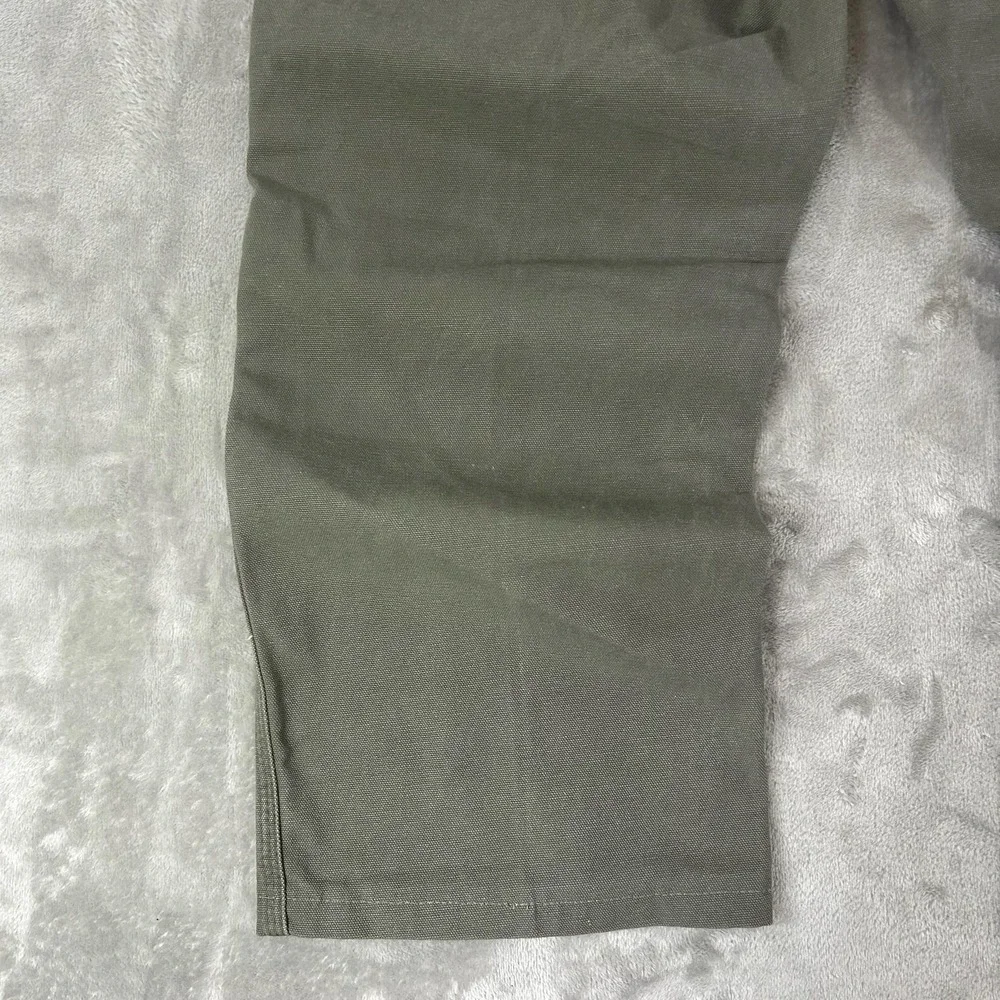 VTG Dickies Carpenter Pants Mens 36x30 Green Canvas Relaxed Fit Workwear Utility